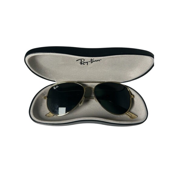Pre-owned Ray-Ban RB 3025 Aviator Sunglasses Gold/Brown Gradient With Case Italy